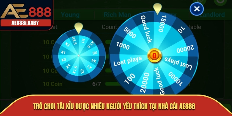 Trò chơi Tài xỉu được nhiều người yêu thích tại nhà cái AE888